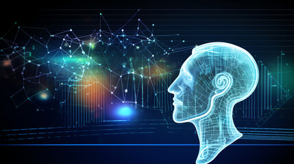 Bussiness, Data, Data Analising, Human mind, neural networks, thoughts, futuristic, AI, Generative AI, Generative