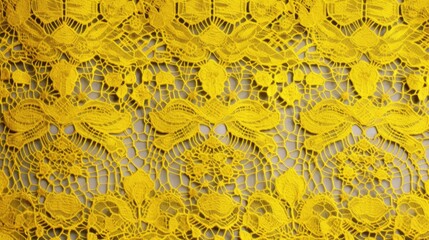 Yellow lace texture background. Generative ai.