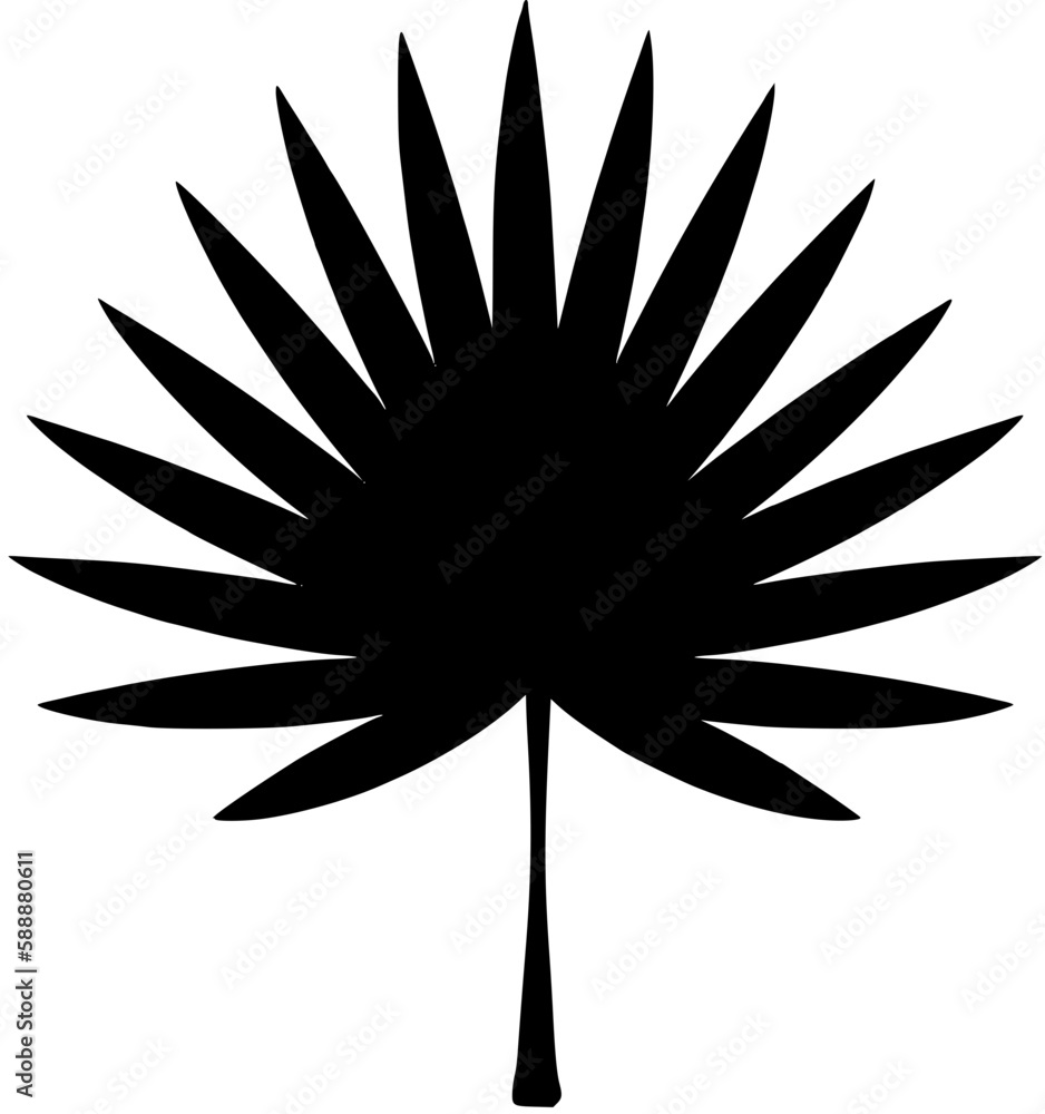 Poster leaf silhouette vector