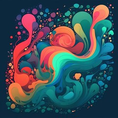 Naklejka premium Colorful organic background design. Generative AI Generative AI