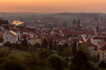 Fototapeta premium Early morning view of Prague, Czech Republic