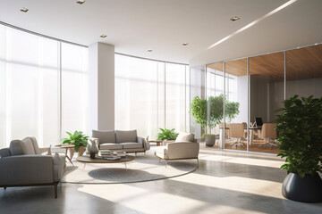 Fototapeta premium Office lobby with conference room