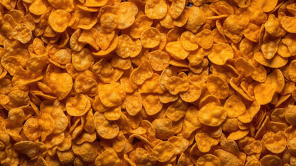 cornflakes as closeup created with Generative AI technology