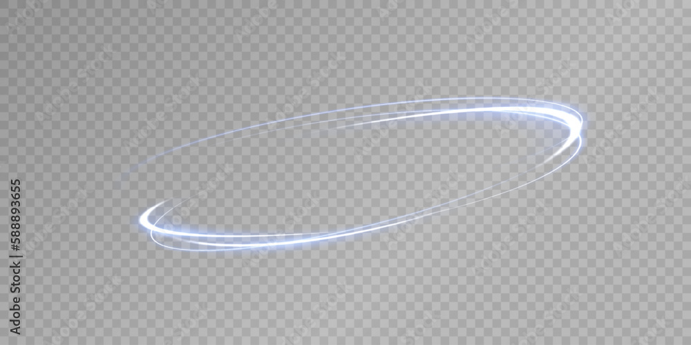 Aufkleber abstract light lines of movement and speed with blue color and sparkles. light everyday glowing effe