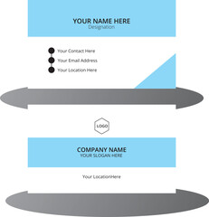 Business card print templates,Double-sided creative business card template,. Personal visiting card with company logo. Vector illustration. Stationery design, Portrait and landscape orientation.