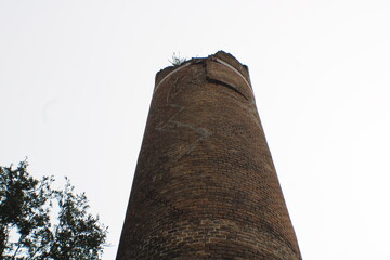 Picture Of Old Chimney Stack Ruins. 