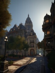 Street of a fantastic city