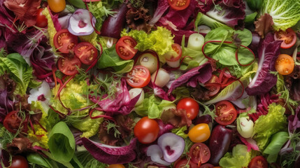 salad with tomatoes created with Generative AI technology