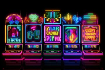 Fototapeta na wymiar Gamble slot machine. Generate Ai