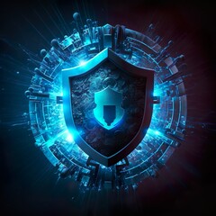 banner showing a sybmol of internet security, email security, ncryption, firewall, phishing, malware, cyber attack, lock, AI Generated