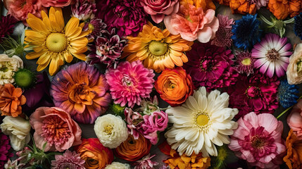 flowers background created with Generative AI technology