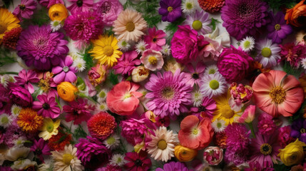 Obraz na płótnie Canvas flowers background created with Generative AI technology