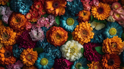 flowers background created with Generative AI technology