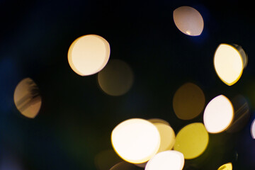 unfocused garland bulbs. Blur. the concept of Christmas decor. background.