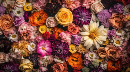 flowers background created with Generative AI technology