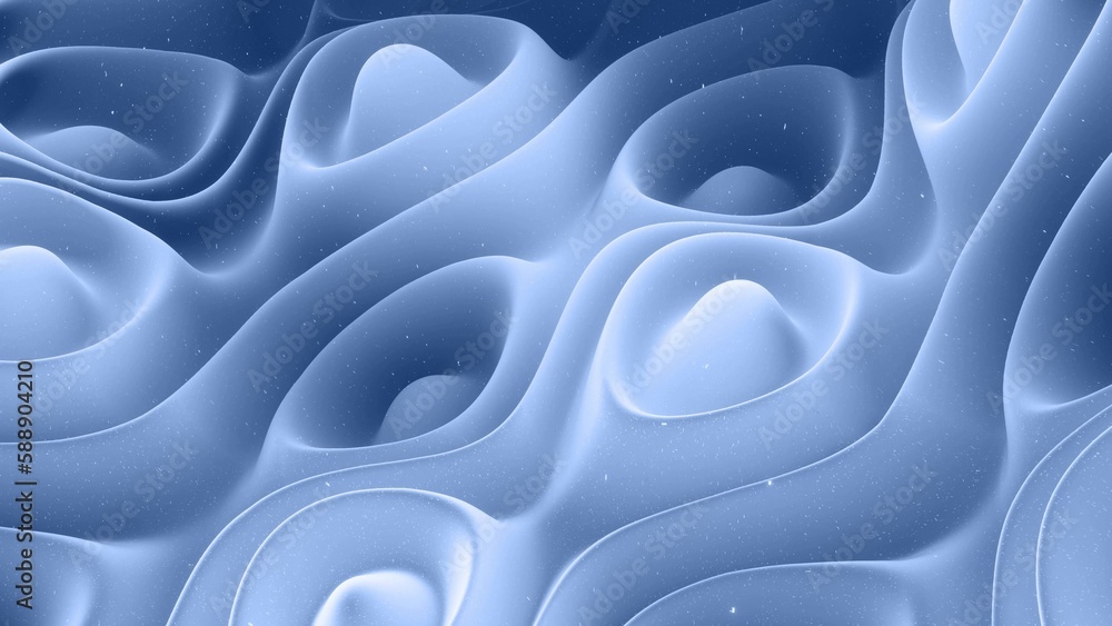 Poster beautiful abstract 3d surface with glitter sparkles, abstract 3d waves on surface. black gray gradie