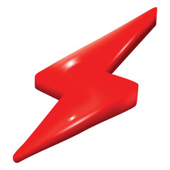 3d realistic lightning bolt vector illustration.