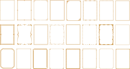 Fotobehang Retro compositie Decorative frames. vintage rectangle ornaments and ornate border. Retro ornamental frame, Isolated border vector set