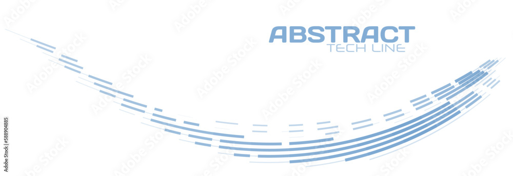 Aufkleber abstract tech line by blue stripes. simple vector graphics