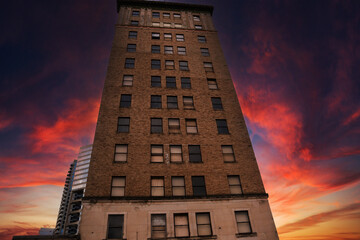 Downtown Atlanta Georgia Old abandoned tall building
