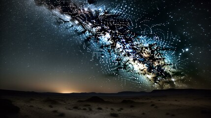 A view of the Milky Way galaxy from space Generative AI