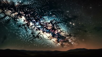 A view of the Milky Way galaxy from space Generative AI