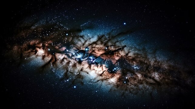 A view of the Milky Way galaxy from space Generative AI