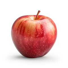 Crisp Apple Fruit Isolated White Background Nutritious Snack Generative AI