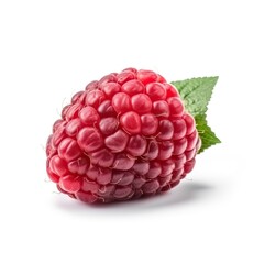 Tasty Raspberry Fruit Isolated White Background Healthy Option Generative AI