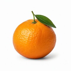 Fresh Orange Fruit Isolated White Background Vitamin Source Generative AI