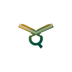 Letter Q Education logo design vector image