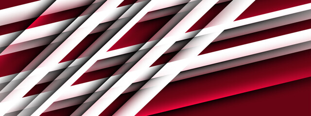 Abstract red and white background template design. Geometry background.