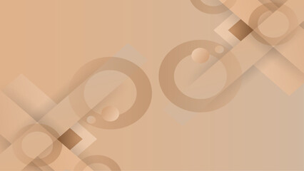 Stylish light brown modern with multishapes background