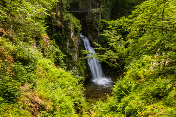 Fototapeta na wymiar Wodospad Wilczki waterfall in Miedzygorze, Poland
