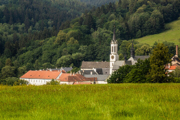 Fototapeta na wymiar View of Vyssi Brod town, Czech Republic