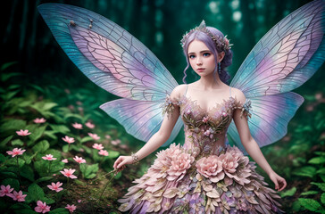 Beautiful fairy girl. Generative AI. © Anton Dios