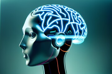 Obraz premium Artificial Intelligence (AI) Brains