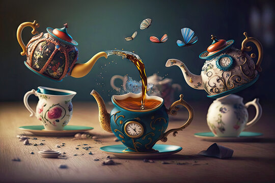 Alice Wonderland Tea Cup Images – Browse 1,096 Stock Photos