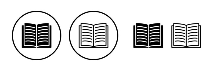 Book icon vector. Open book vector icon.