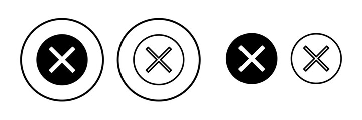 Close vector icon. Delete icon. remove, cancel, exit symbol.