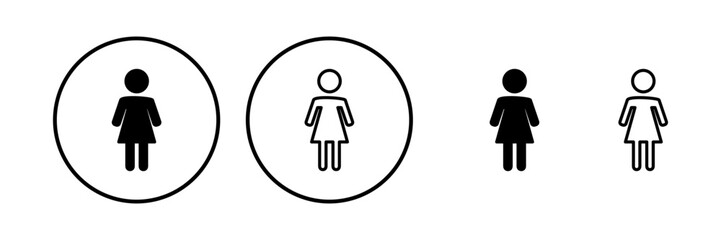 Female icon vector. toilet icon. restroom sign. gender