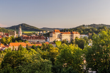 Fototapeta na wymiar View of Cesky Krumlov town and castle, Czech Republic