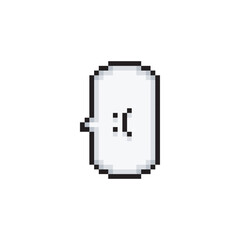 Dialog cloud, sad face pixel art