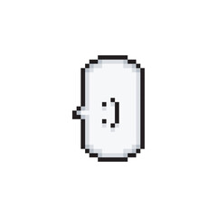 Dialog cloud, happy face pixel art