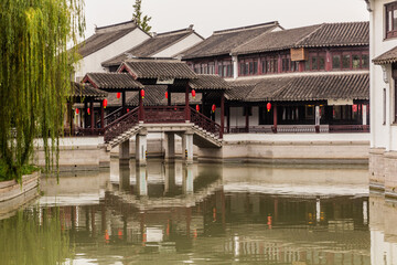 Fototapeta premium Bridge in Luzhi water town, Jiangsu province, China