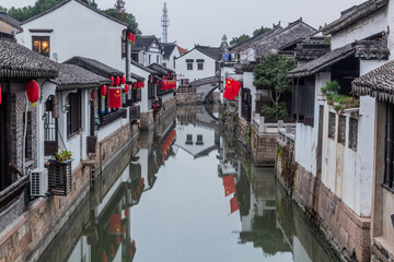 Fototapeta na wymiar Canal in Luzhi water town, Jiangsu province, China