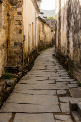 Fototapeta na wymiar Alley in Xidi village, Anhui province, China
