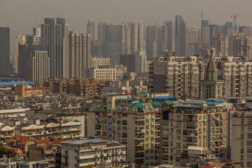 Fototapeta na wymiar Skyline of Wuhan, Hubei province, China