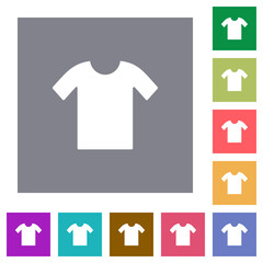 T-shirt square flat icons