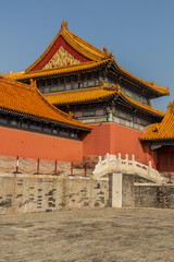 Fototapeta premium Tower in the Forbidden City in Beijing, China